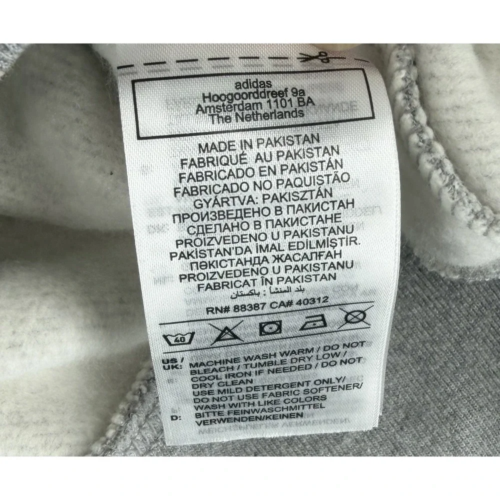 Adidas Originals Essential Hoodie Gray Trefoil Pullover NWT Men's Small IM4525